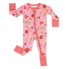 Little Sleepies bamboo pajamas pink all stars soft fabric for delicate skin