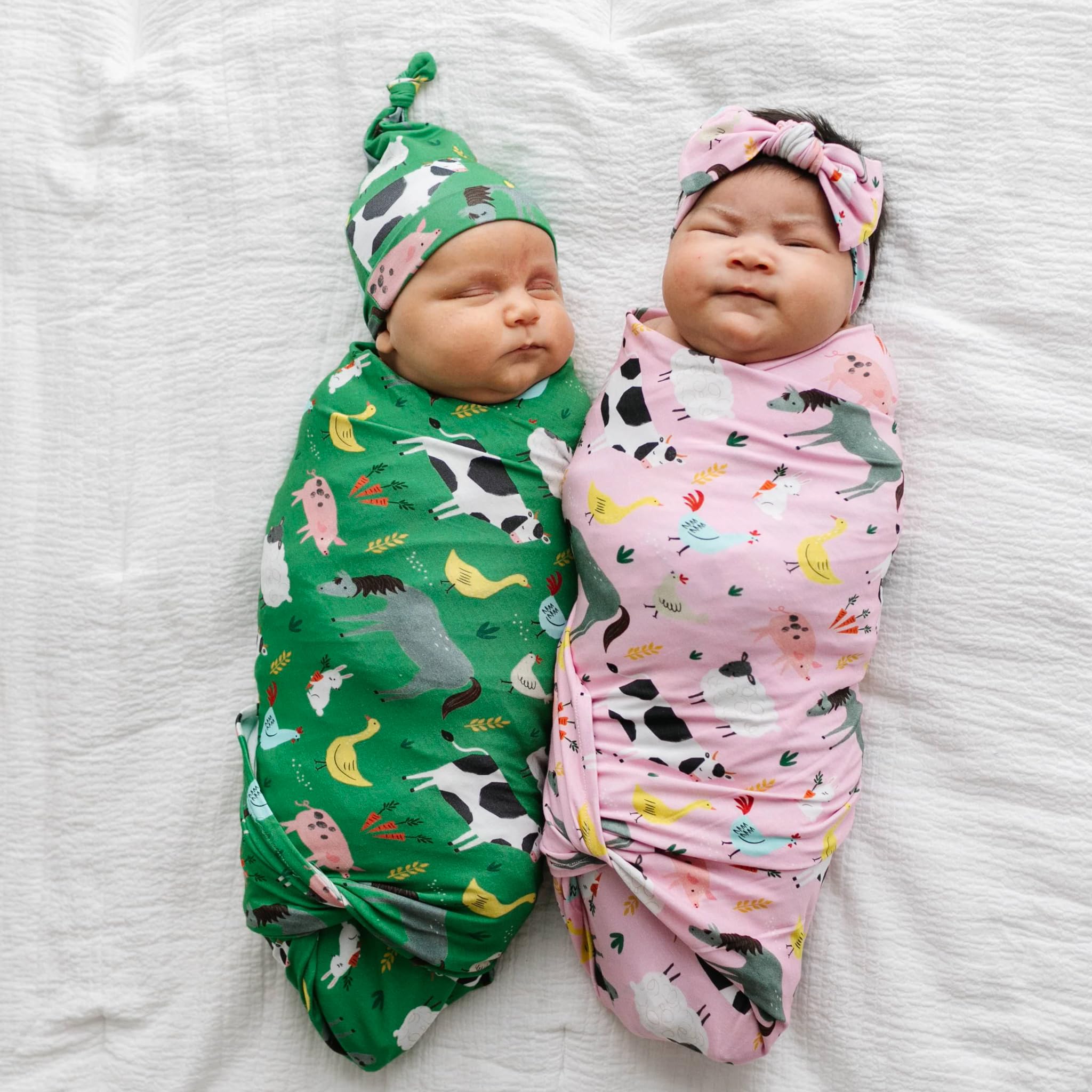 Little Sleepies stretchy knit showcases secure swaddling without bulk