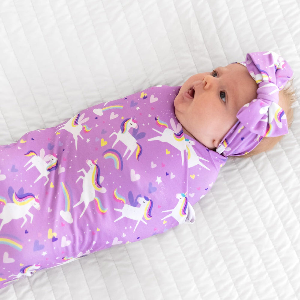 Little Sleepies swaddle 44in square offers versatile wrapping and cozy coverage.