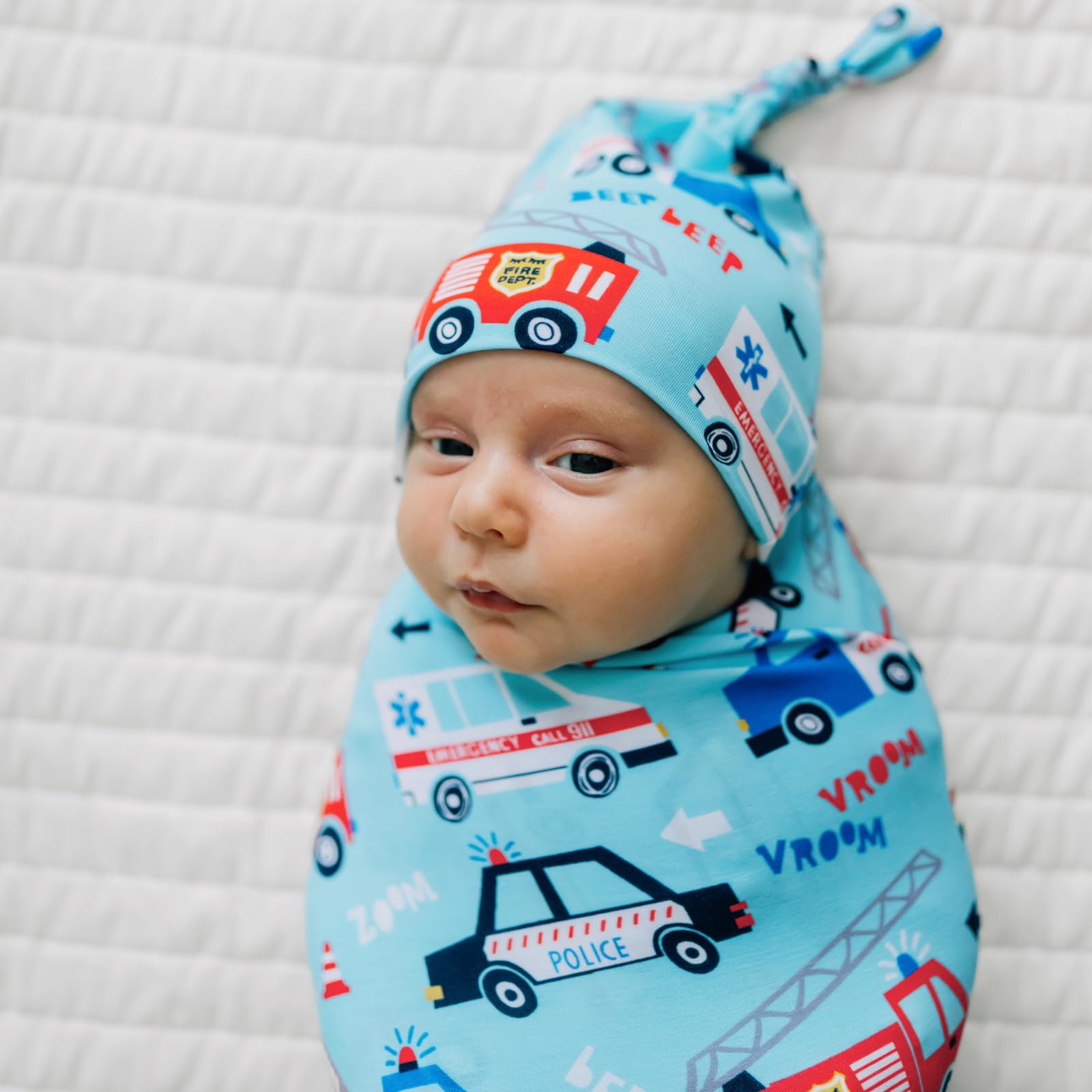 Little Sleepies swaddle hat set in gift-ready Peekaboo box for new baby celebrations.