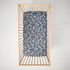 Little Sleepies breathable fabric crib sheet keeps baby cool and comfortable.