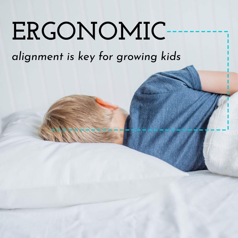 Little Sleepy Head ergonomic-toddler-pillow neck-support aids growing children's sleep posture.