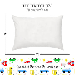 Little Sleepy Head pillowcase 16x22 fits snugly with 100% cotton softness.