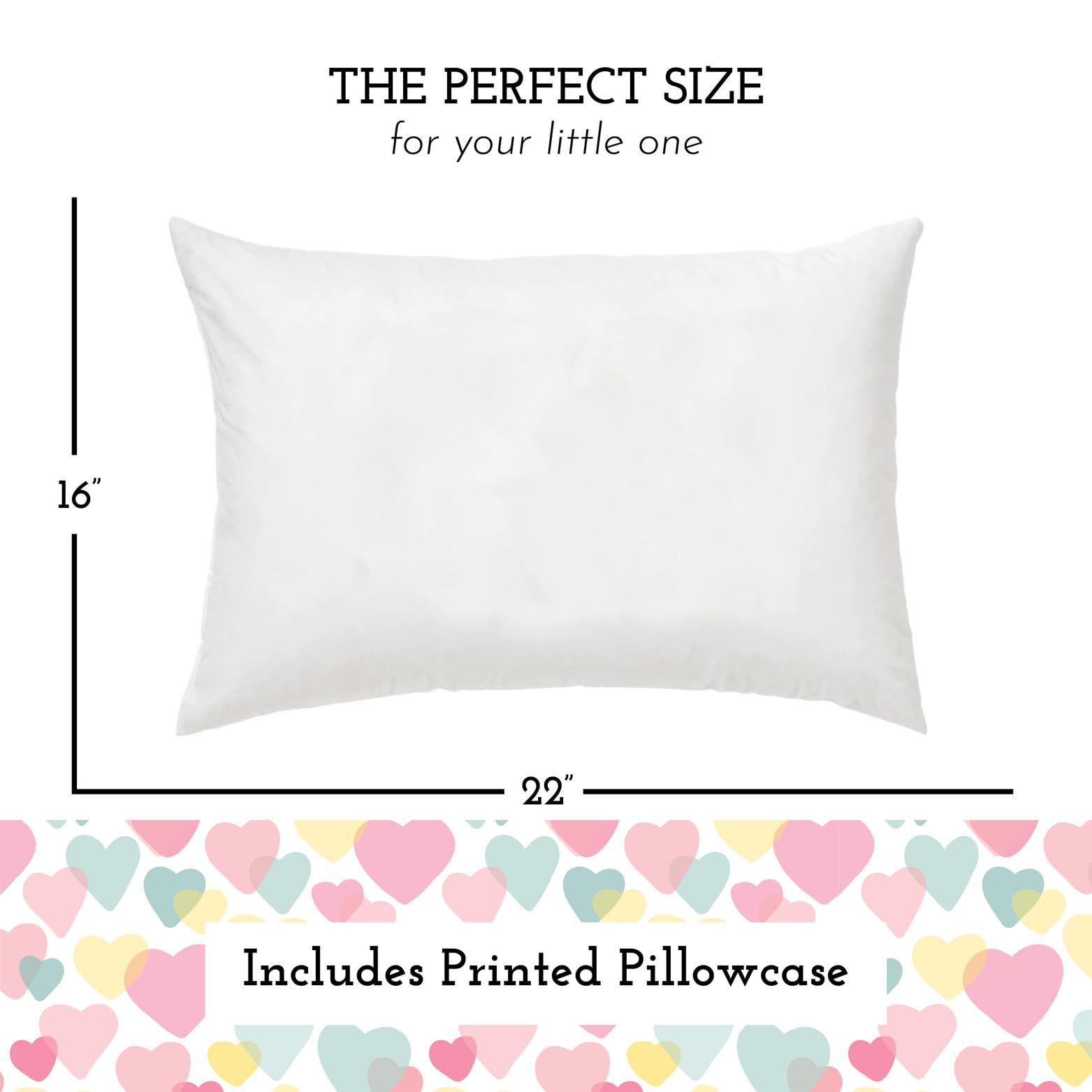 Little Sleepy Head pillowcase snug-fit 16x22 secures the pillow for easy washing.