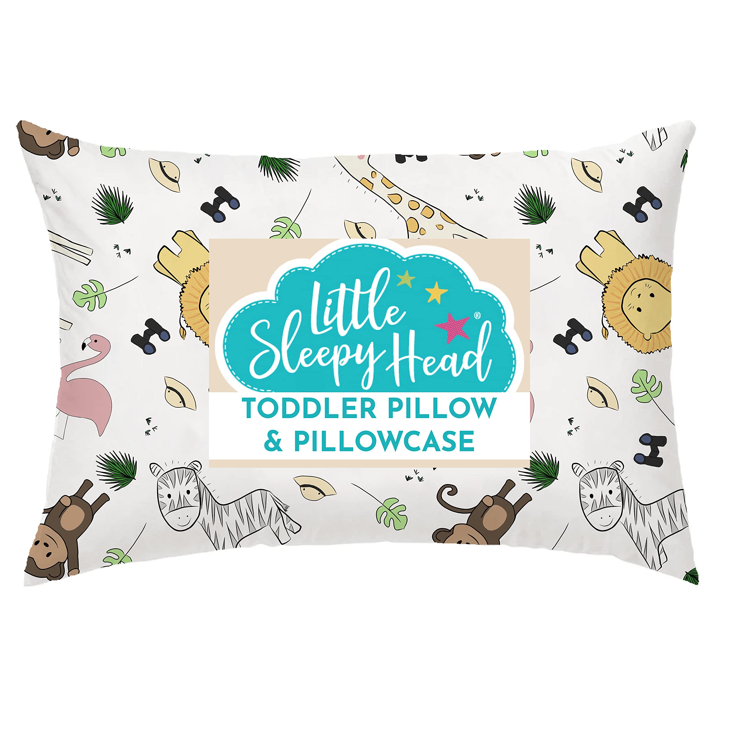 Little Sleepy Head toddler pillow 13x18 front view provides cozy, supportive naps.