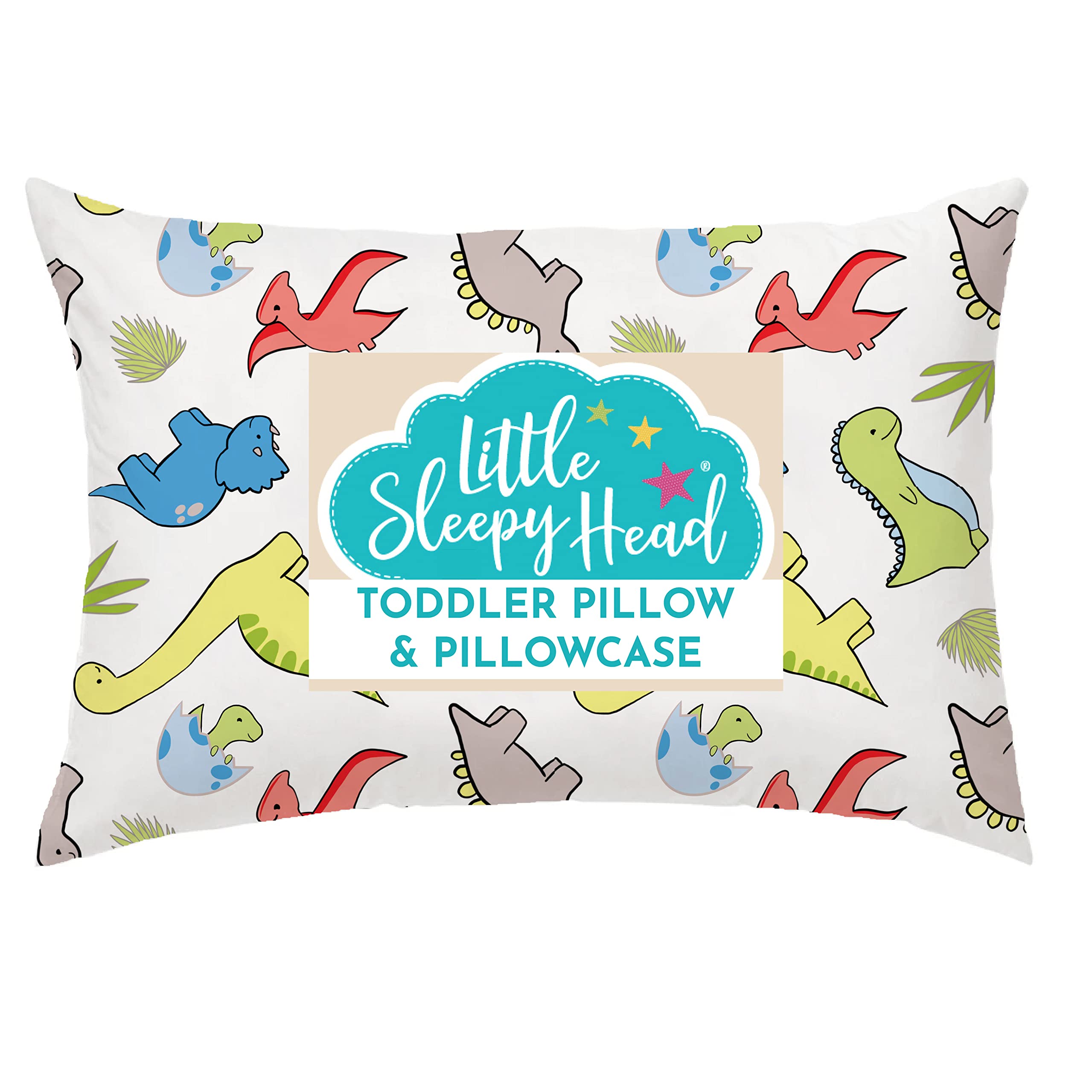 Little Sleepy Head toddler pillow front view with compact 13x18 support for kids