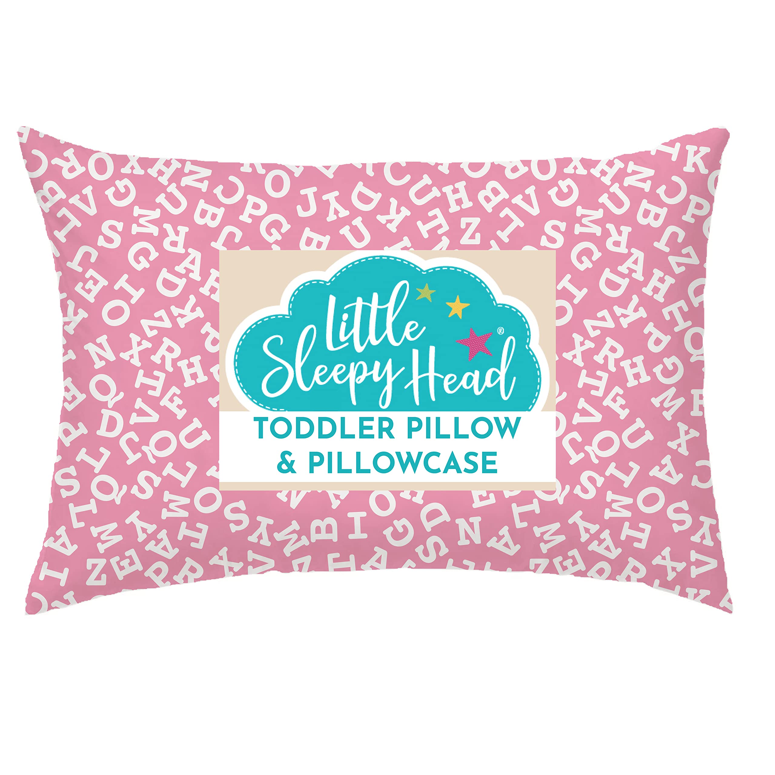 Little Sleepy Head toddler pillow 13x18 provides snug nap-time support.