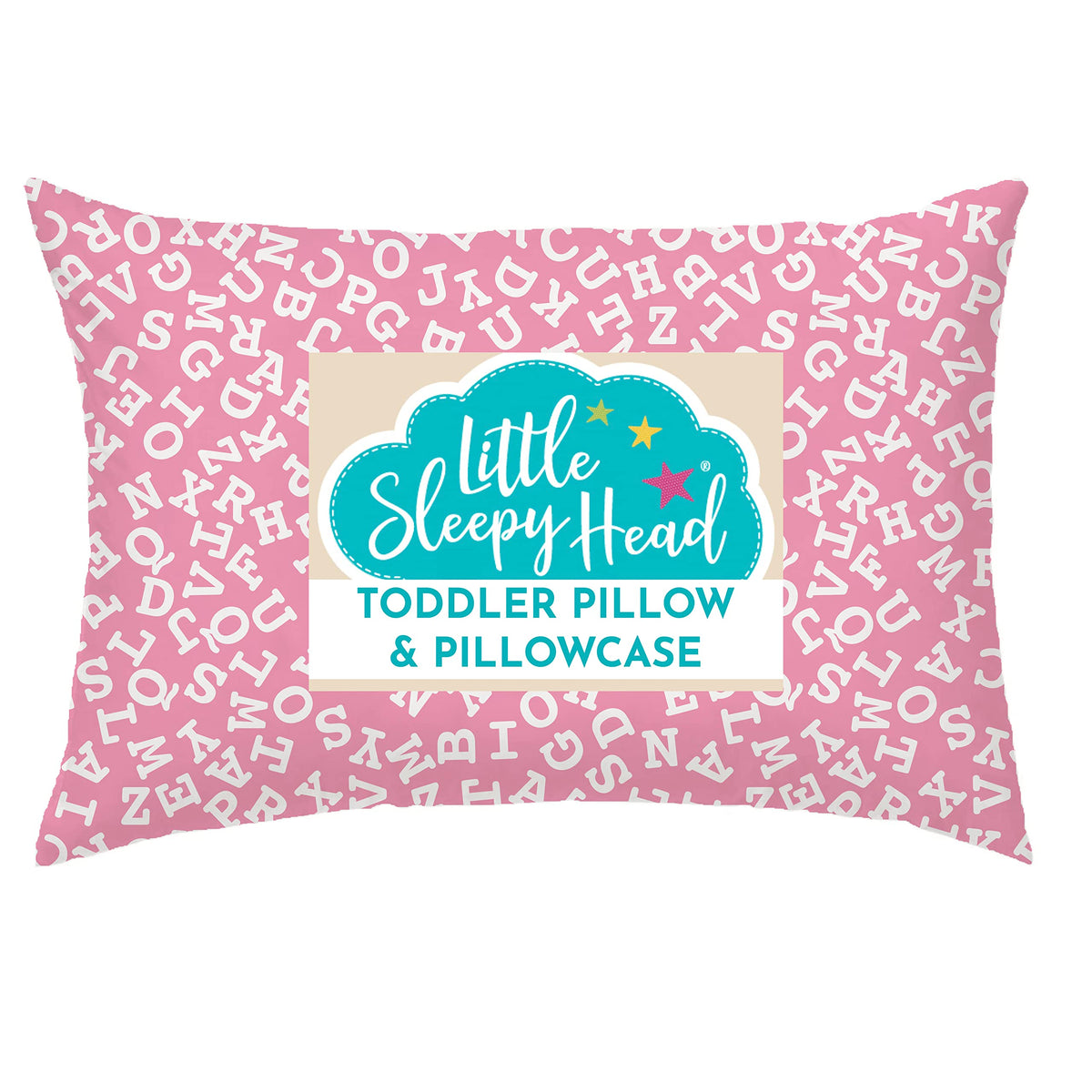 Little Sleepy Head toddler pillow 13x18 provides snug nap-time support.