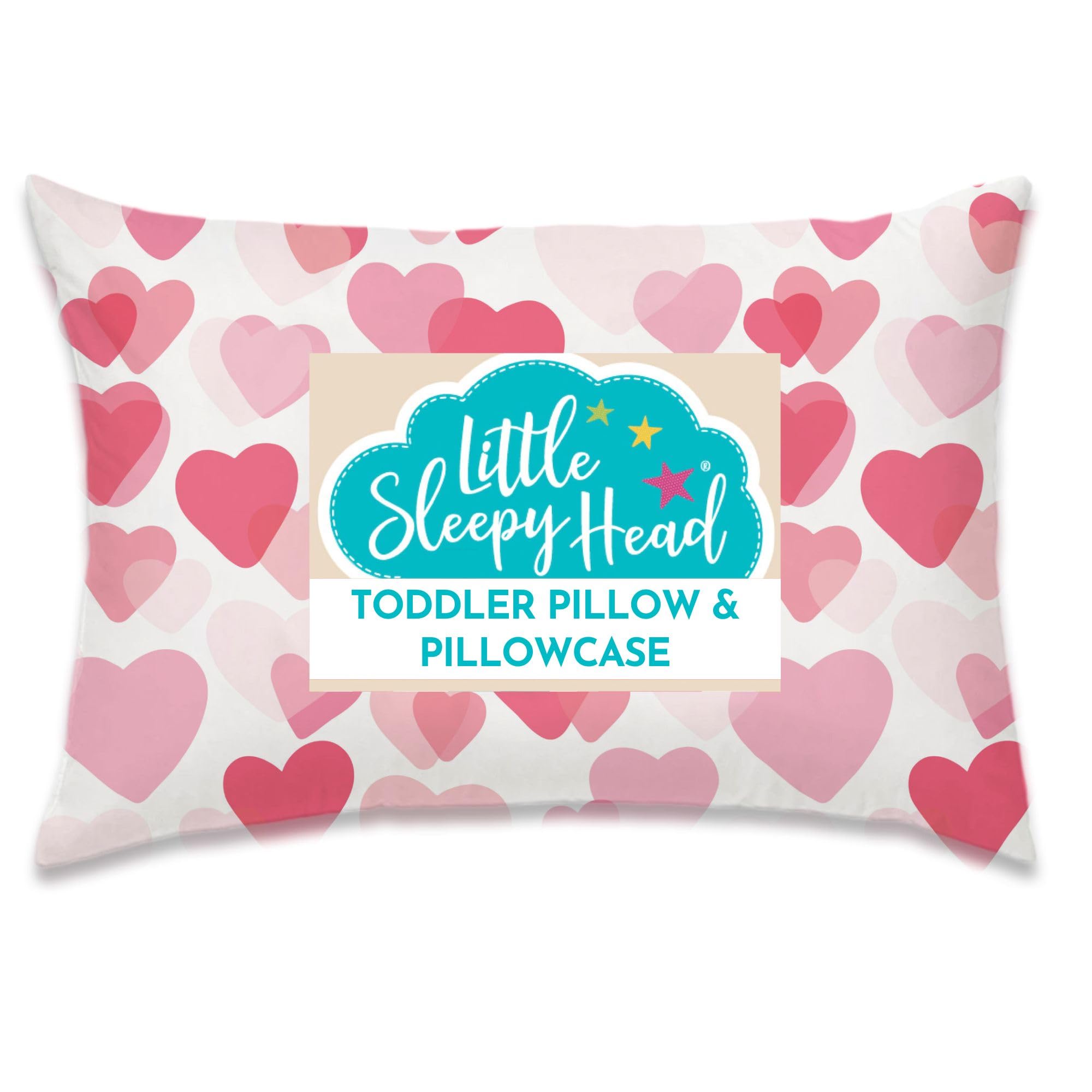 Little Sleepy Head 13x18 toddler pillow with pillowcase, ideal for naps