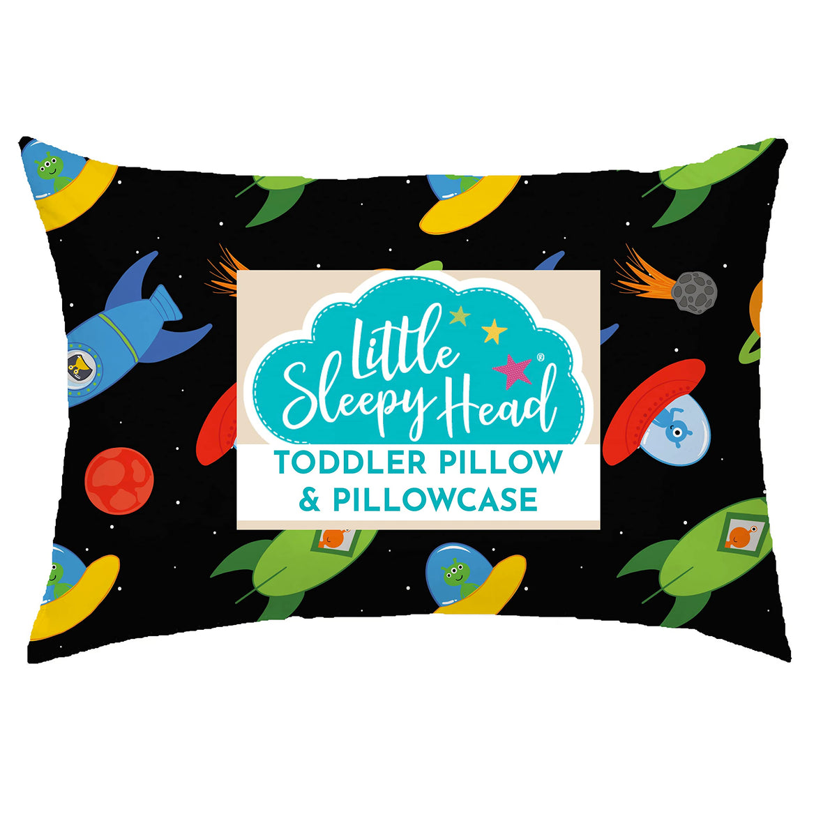 Little Sleepy Head toddler pillow 13x18 providing compact neck support for kids.