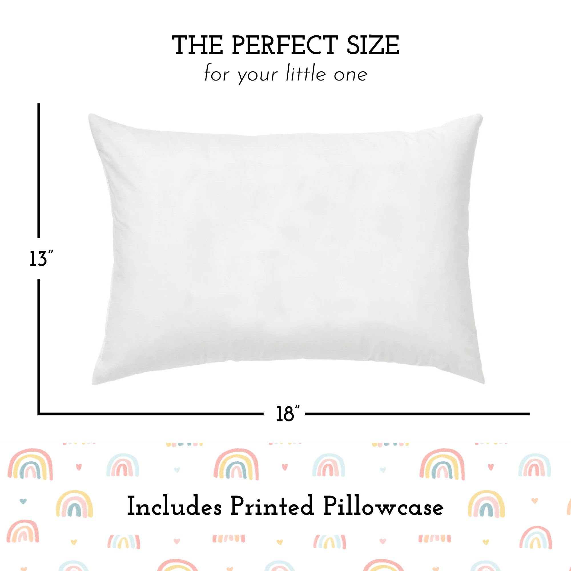 Little Sleepy Head pillowcase 13x18 closeup features envelope closure and breathable cotton.