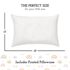 Little Sleepy Head pillowcase 13x18 closeup features envelope closure and breathable cotton.