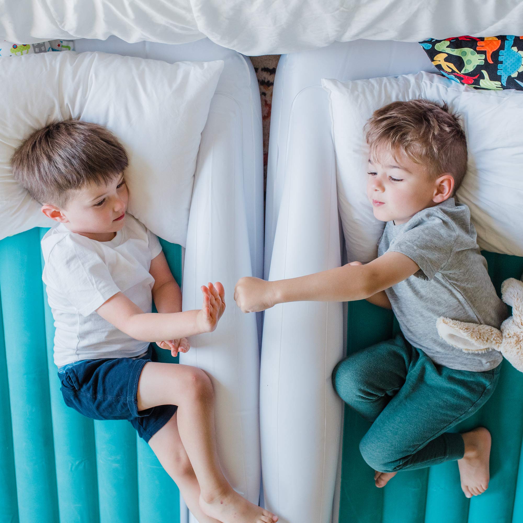 Versatile use for nap time, bedtime, preschool, or travel with Little Sleepy Head pillow.