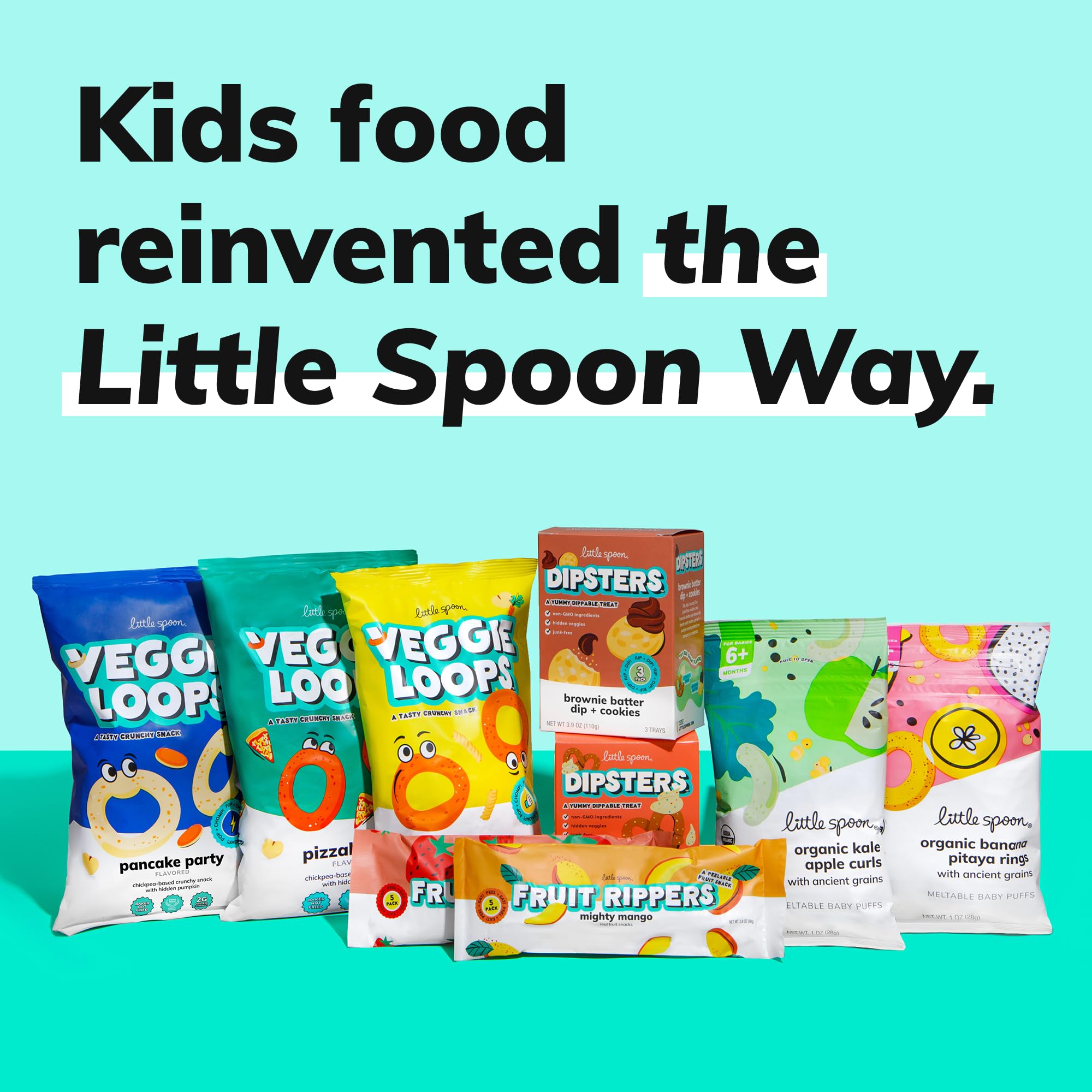 Little Spoon 4-pack packaging showing convenient snack portions.