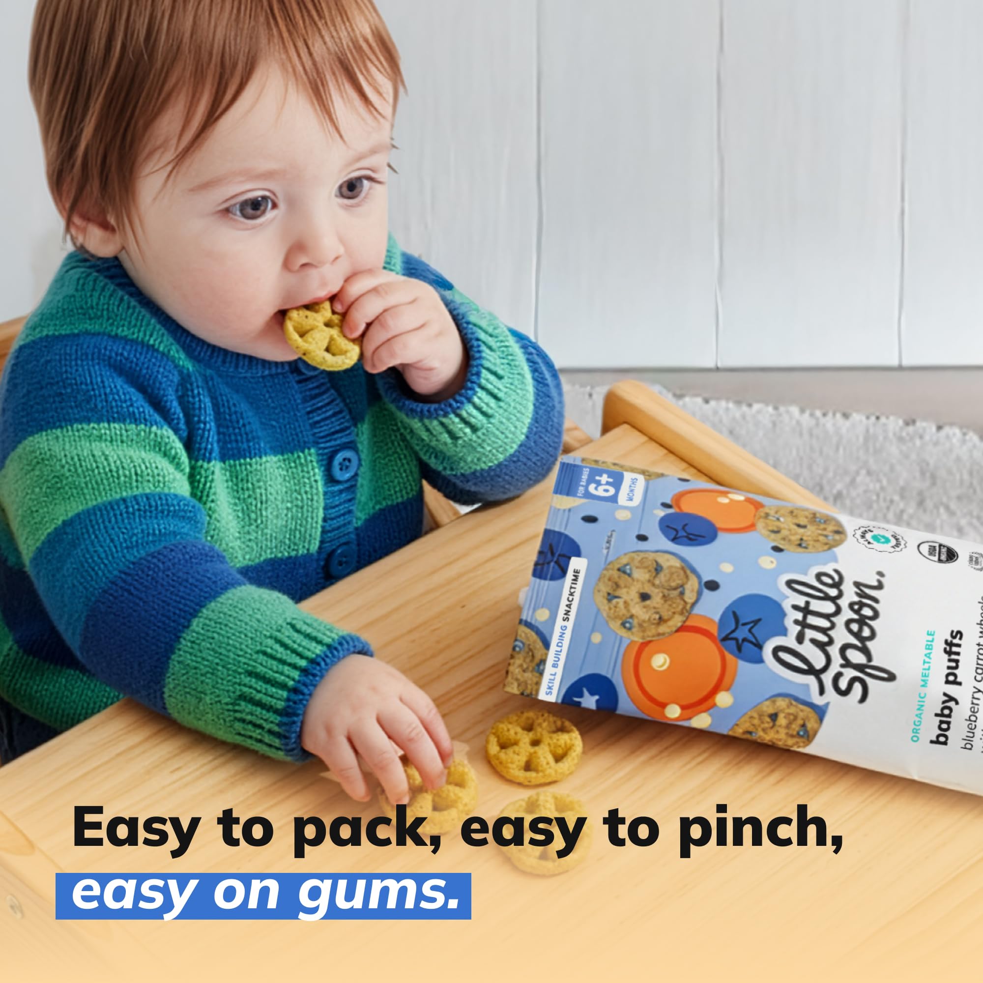 On-the-go Little Spoon snack in a bag, ready for travel.