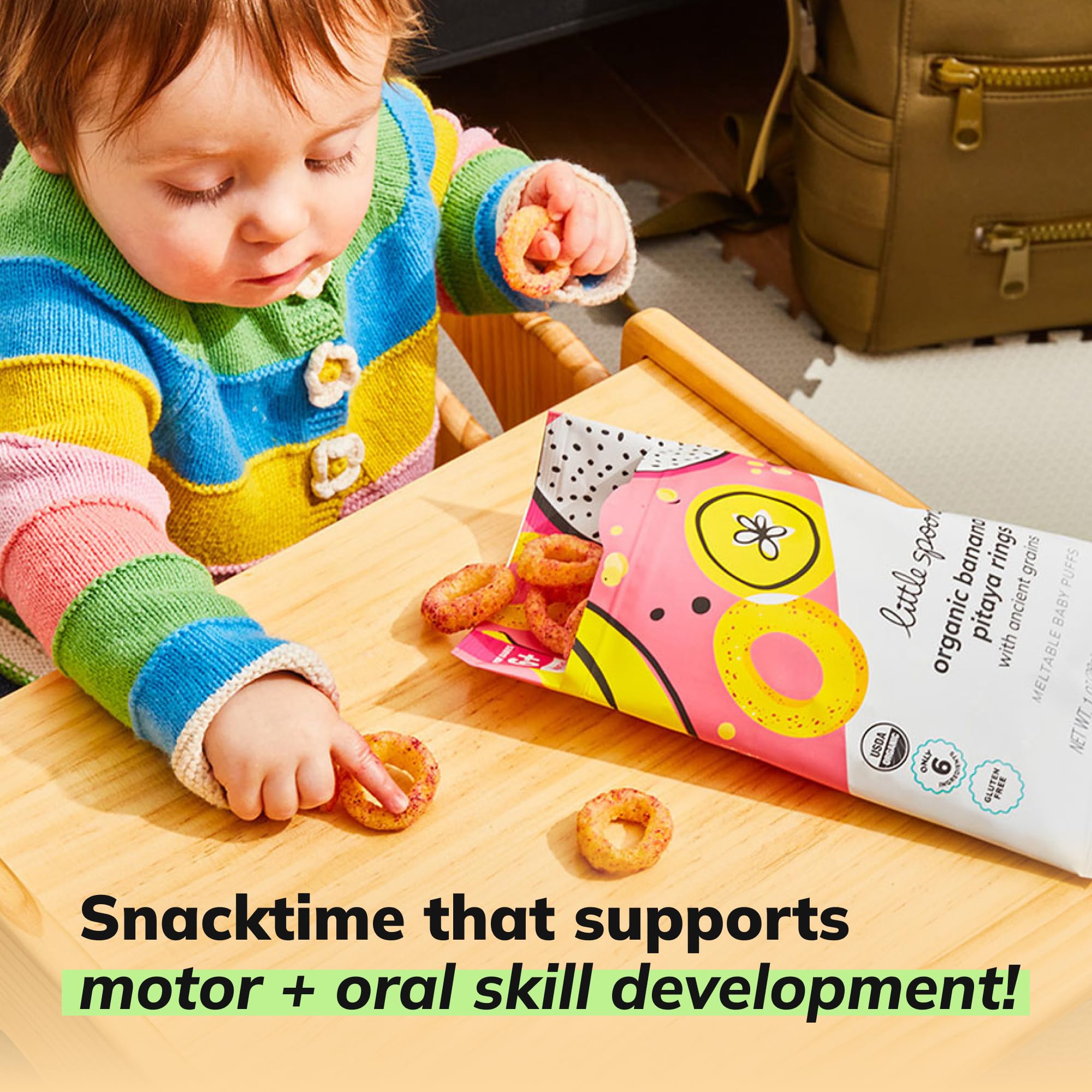 Little Spoon on-the-go snack suitable for busy days with babies.