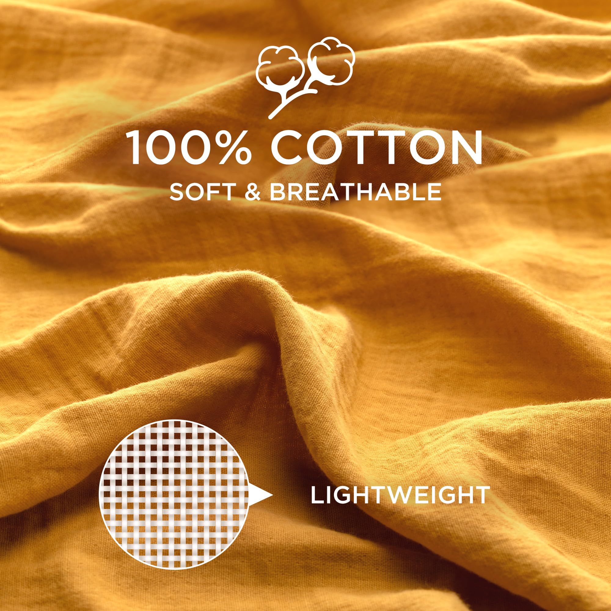 LITTLE TRIPLETS muslin swaddle blankets show a breathable weave ideal for all-season use