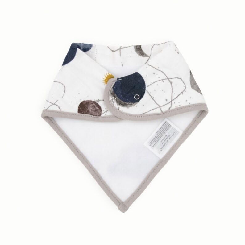 Little Unicorn Baby Bandana Bib Planetary, pack of four, versatile bibs for everyday wear.