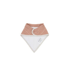 Fleece backing helps keep baby clothes dry with Little Unicorn bandana bib.