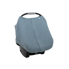 Little Unicorn car seat canopy Sea in soft muslin for privacy and protection