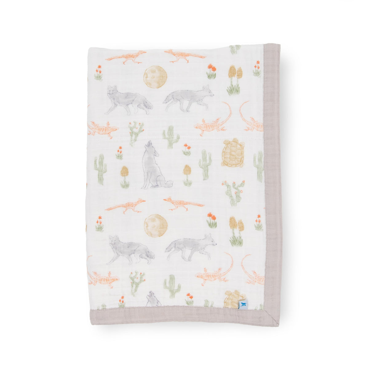 Little Unicorn Desert Night newborn quilt ultra-soft 4-layer muslin for cozy cuddles.