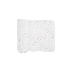 Little Unicorn dots swaddle texture close-up for soft breathable muslin