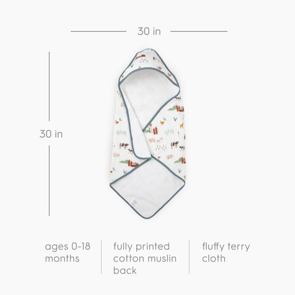 Little Unicorn hooded-towel-30x30-inches captures large coverage for newborns