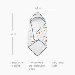 Little Unicorn hooded-towel-30x30-inches captures large coverage for newborns