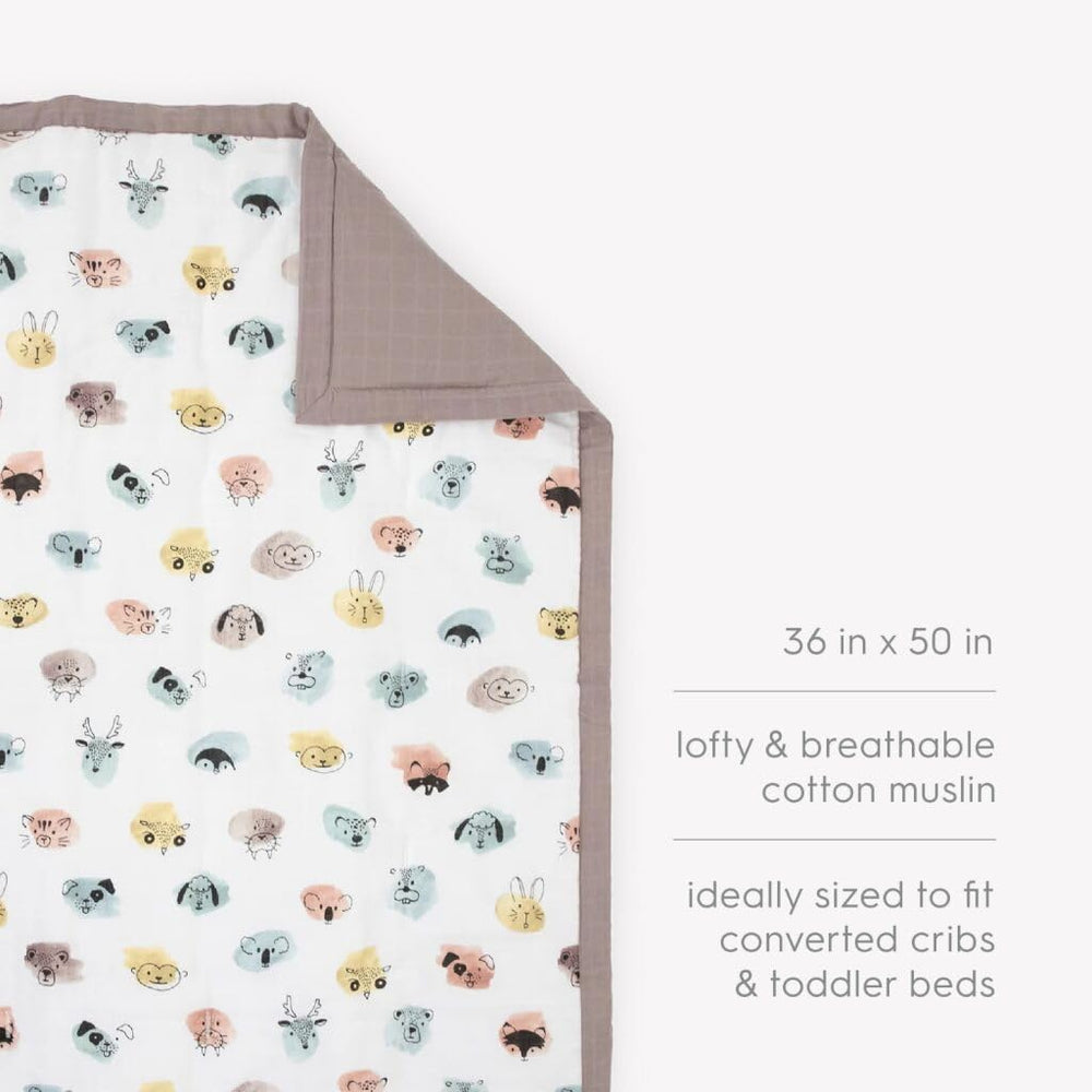 Little Unicorn Lofty Comforter is durable and machine washable for easy care.