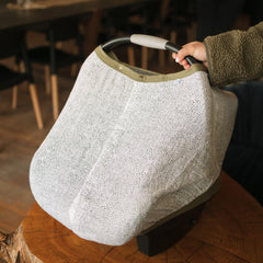 Little Unicorn machine-washable canopy stays colorfast and ready for on-the-go use.