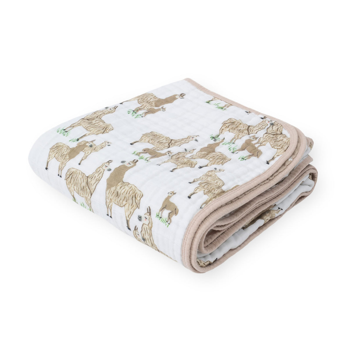 Little Unicorn Muslin Quilt soft close-up shows breathable cotton layers for cozy cuddles.