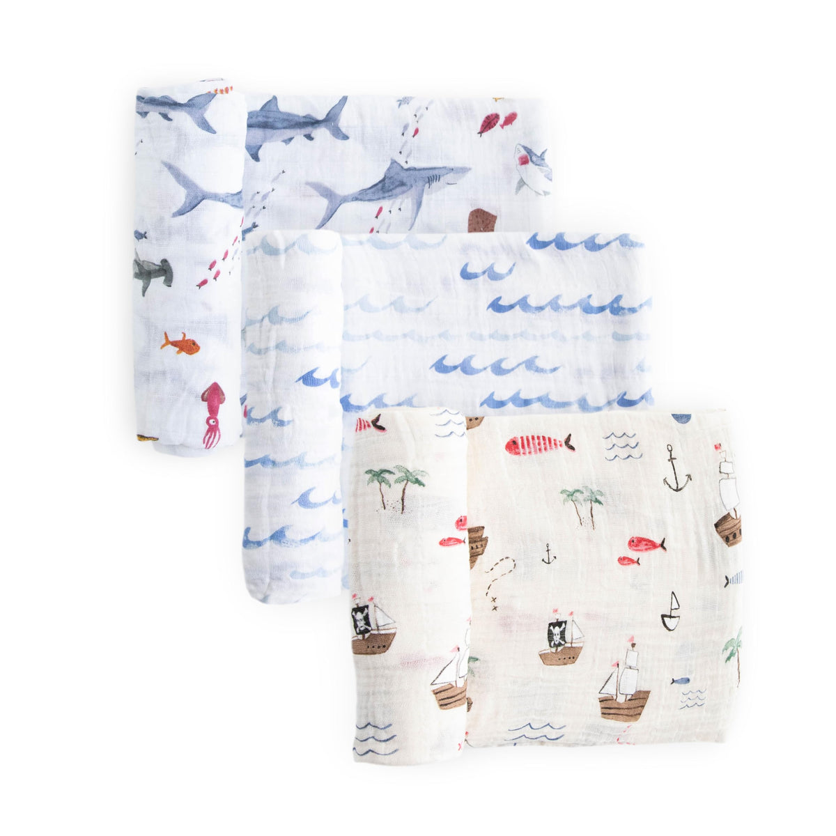 Little Unicorn muslin swaddle with galaxy design for breathable warmth and snug newborn comfort.
