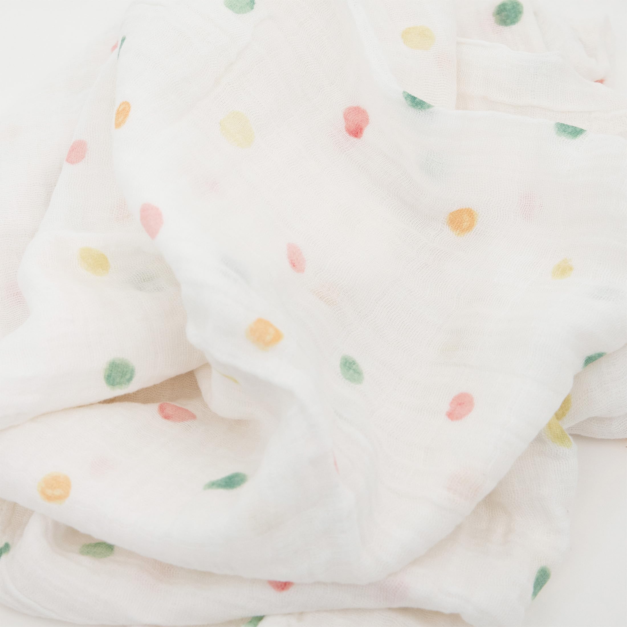 Little Unicorn muslin texture closeup, showcasing breathable cotton for gentle skin.