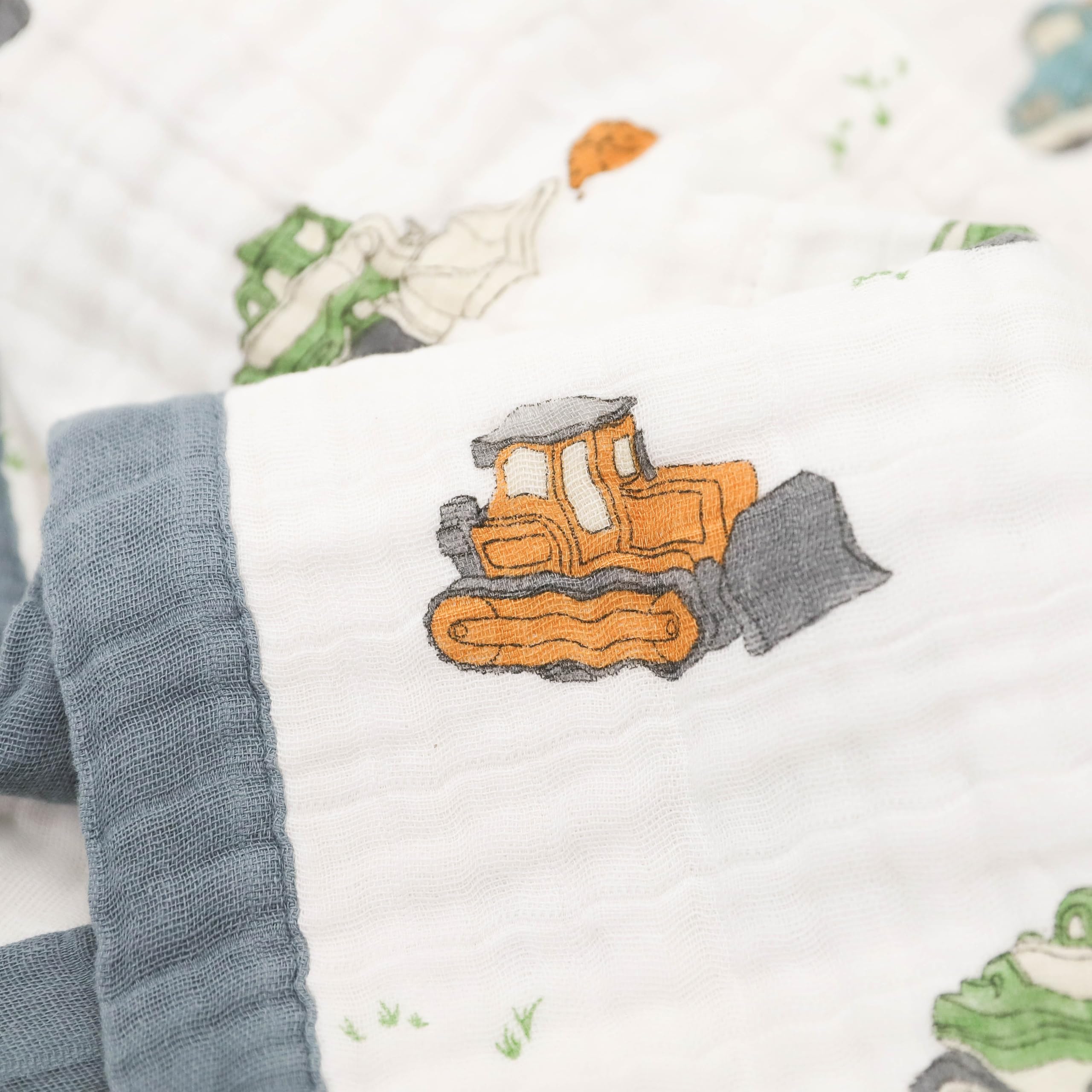 Little Unicorn newborn receiving quilt four-layer-muslin highlights durable, breathable fabric for playtime