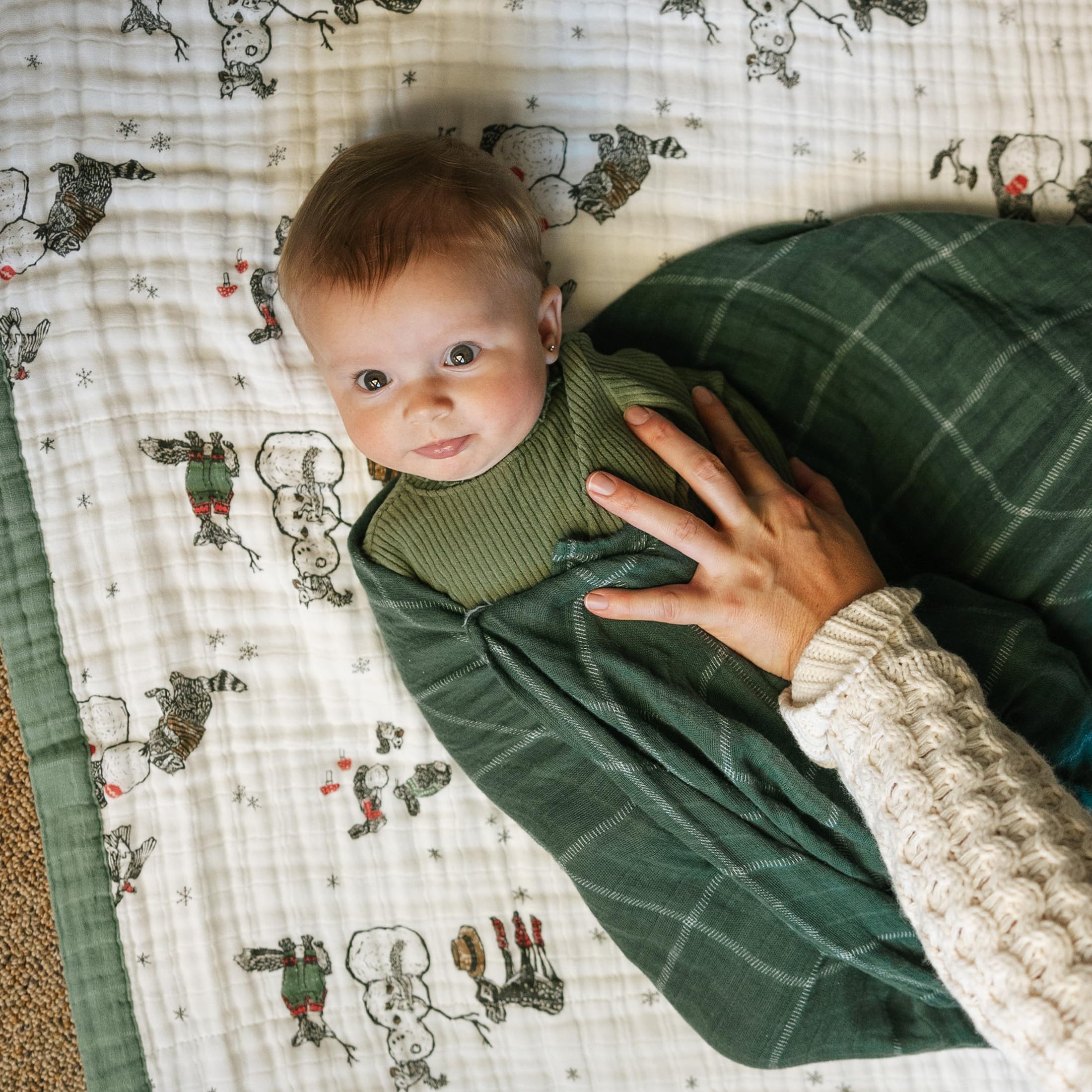 Little Unicorn newborn quilt — gift-ready with multiple designs for nursery decor.