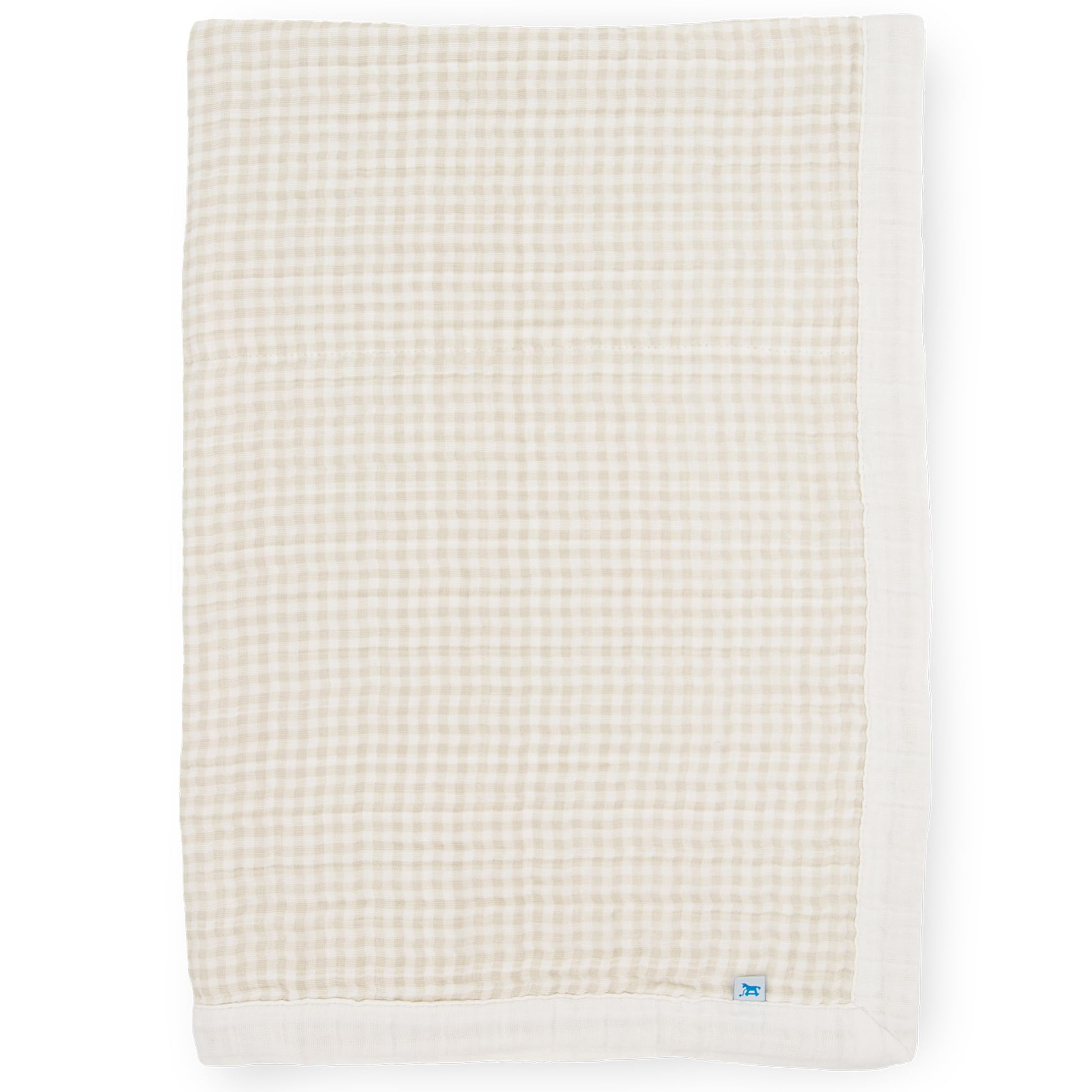 Little Unicorn newborn receiving quilt in soft muslin offers four-layer comfort for cuddles.