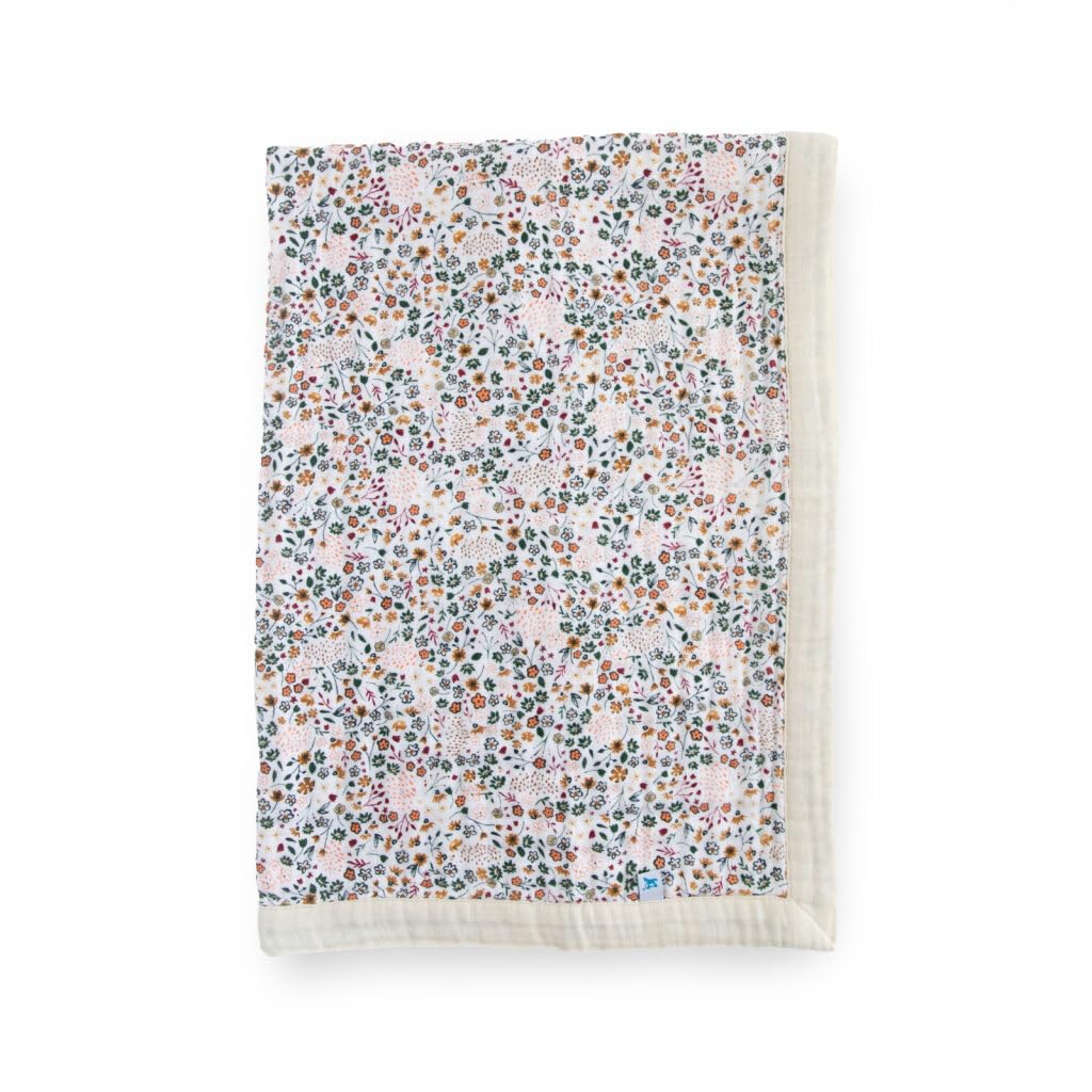 Little Unicorn newborn receiving quilt in soft muslin fabric for gentle everyday cuddles.