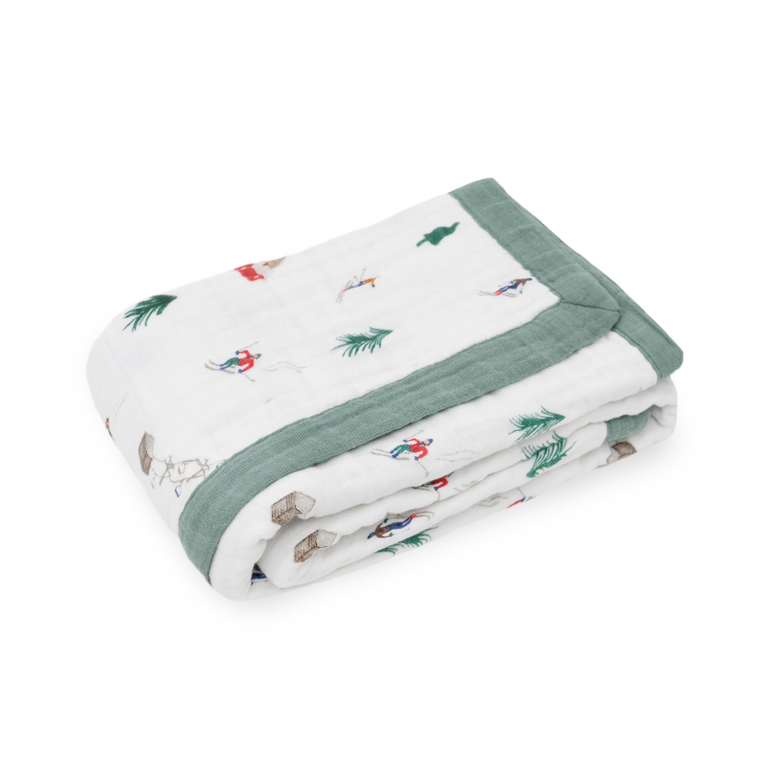 Little Unicorn newborn receiving quilt ultra-soft muslin fabric in Powder Party for daily naps