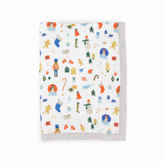 Little Unicorn newborn receiving quilt ultra soft muslin, perfect for cuddling during nap time
