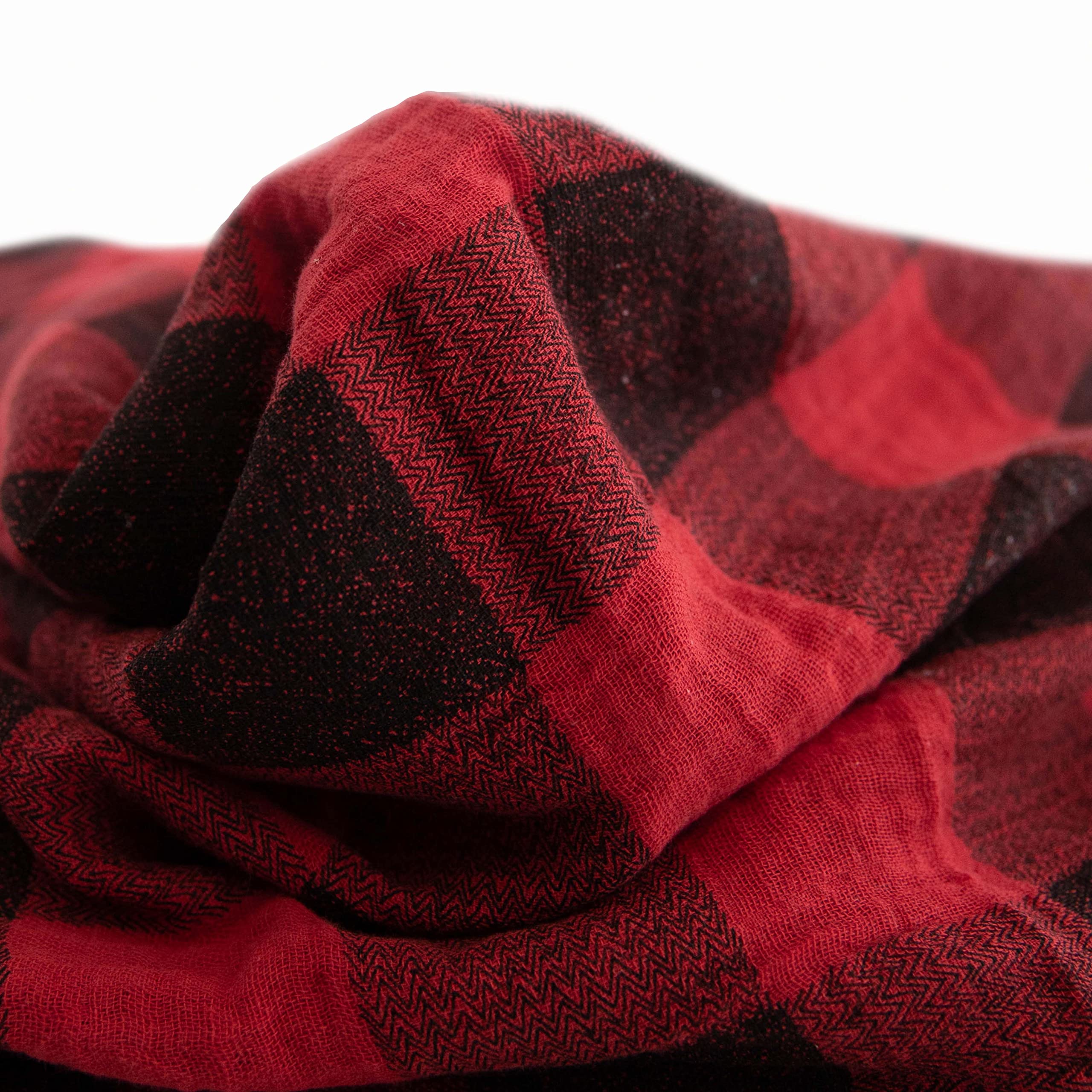 Little Unicorn nursery-red plaid swaddle-blanket adds cozy style to the nursery.