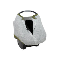 Little Unicorn car seat canopy features a peek-a-boo window for quiet checks.