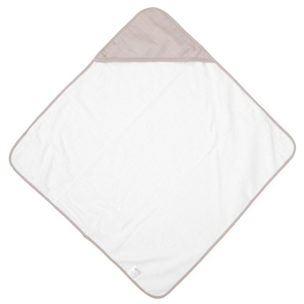 Little Unicorn porpoise hooded towel front view shows playful print and plush drying comfort.