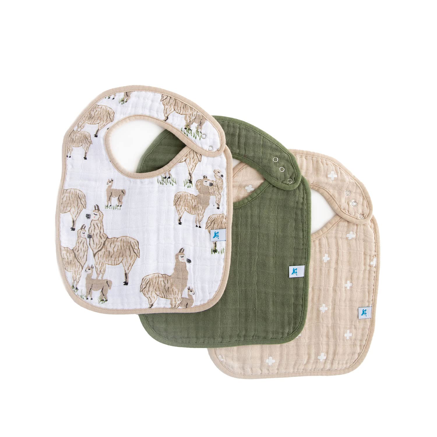 Little Unicorn Premium Classic Bib with adjustable snaps for growing babies at mealtime