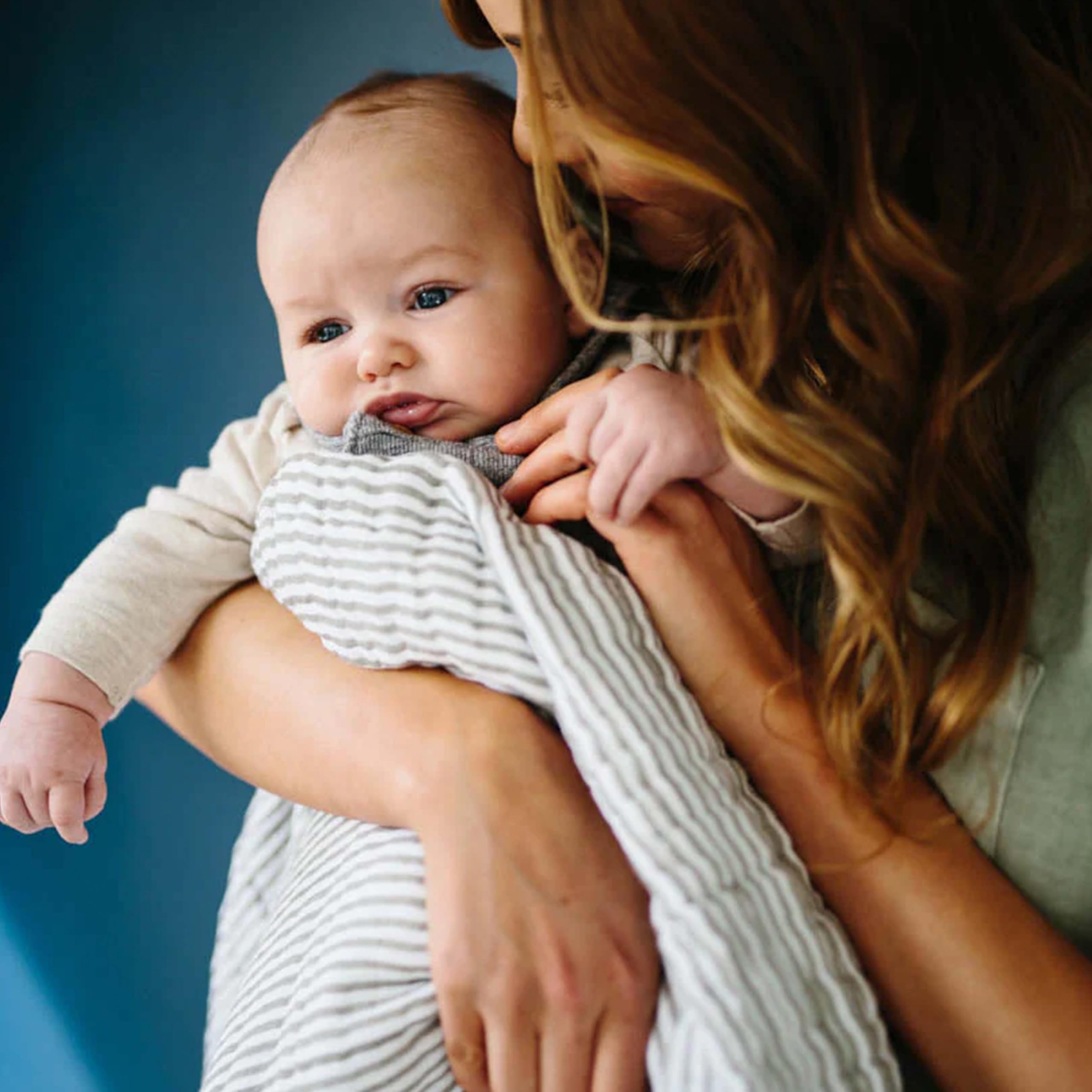Little Unicorn swaddle is machine washable and colorfast for busy families