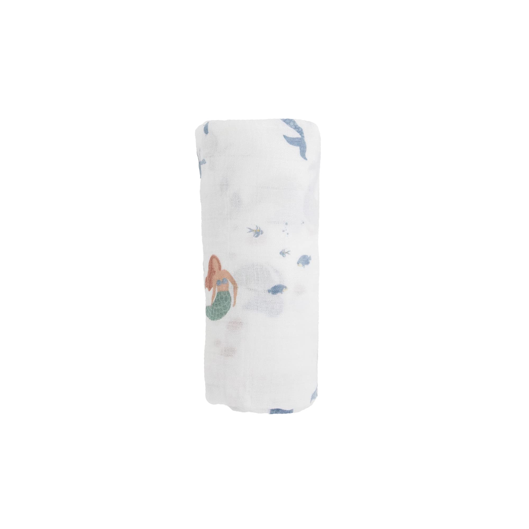 Little Unicorn premium cotton swaddle mermaids colors for on-the-go outings