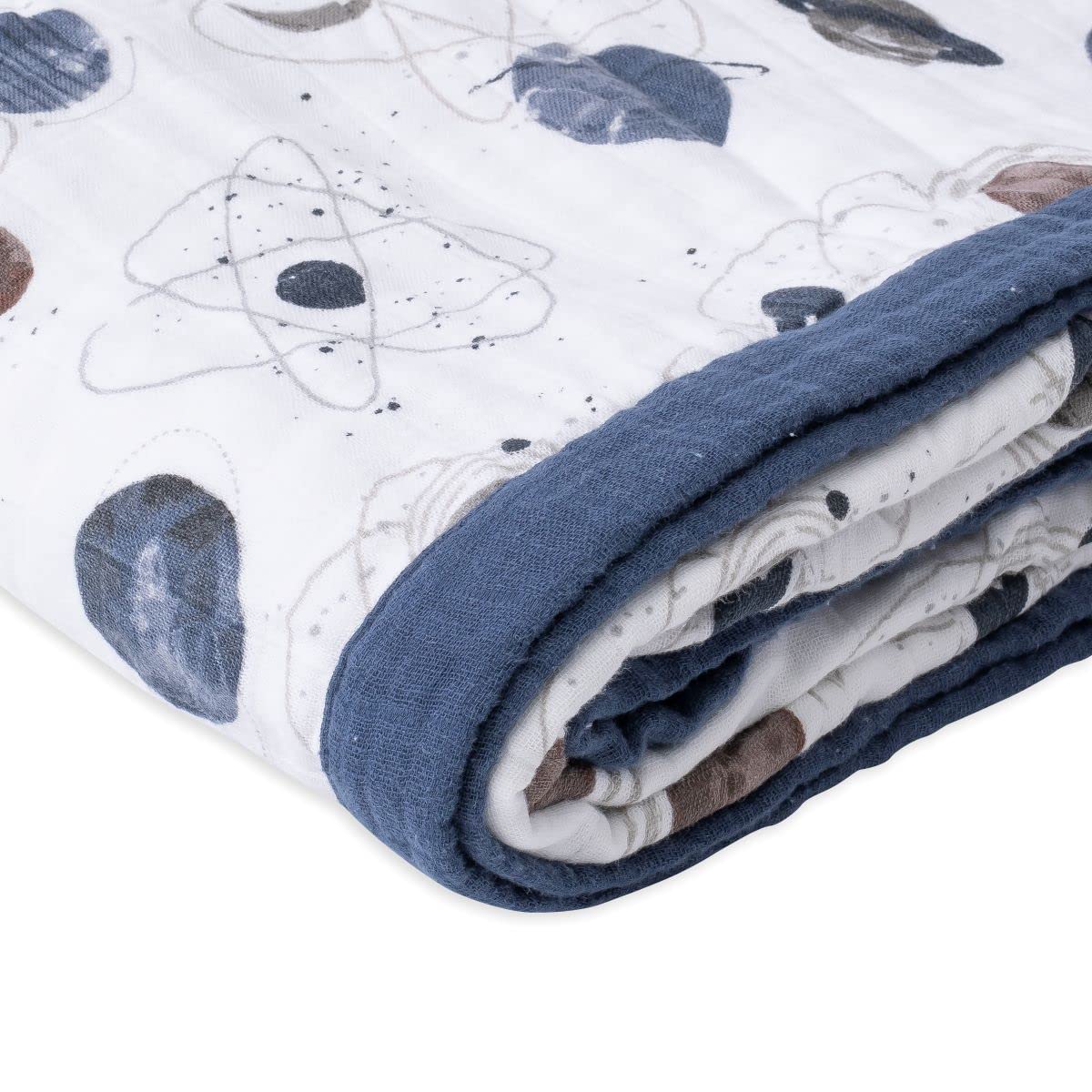 Little Unicorn Premium Quilted Throw four layers offer breathable warmth for naps.