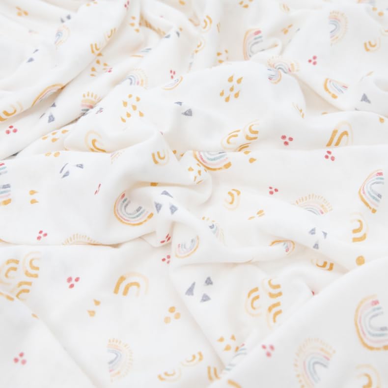 Little Unicorn buttery-soft viscose weave close-up highlights cozy texture for cuddles