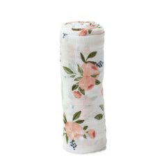 Little Unicorn swaddle closeup shows soft cotton weave, ideal for comfortable daily use