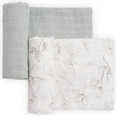 Little Unicorn swaddle pencil floral design for cozy, breathable baby comfort