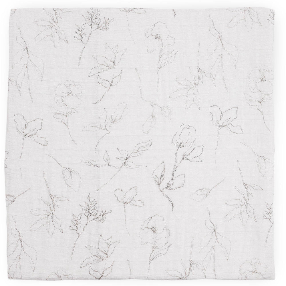 Little Unicorn pencil floral swaddle showing soft texture and modern look
